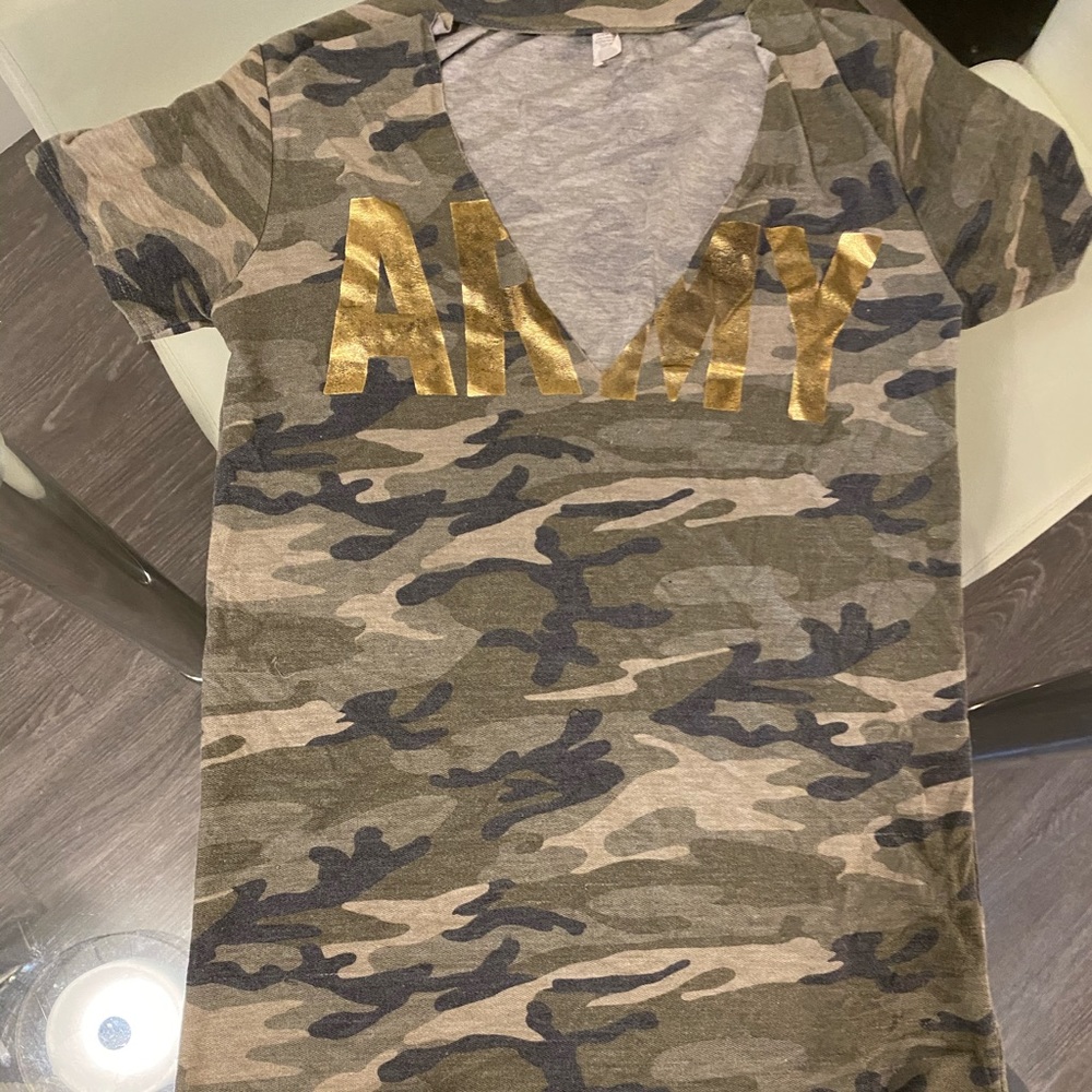 Cut out army dress